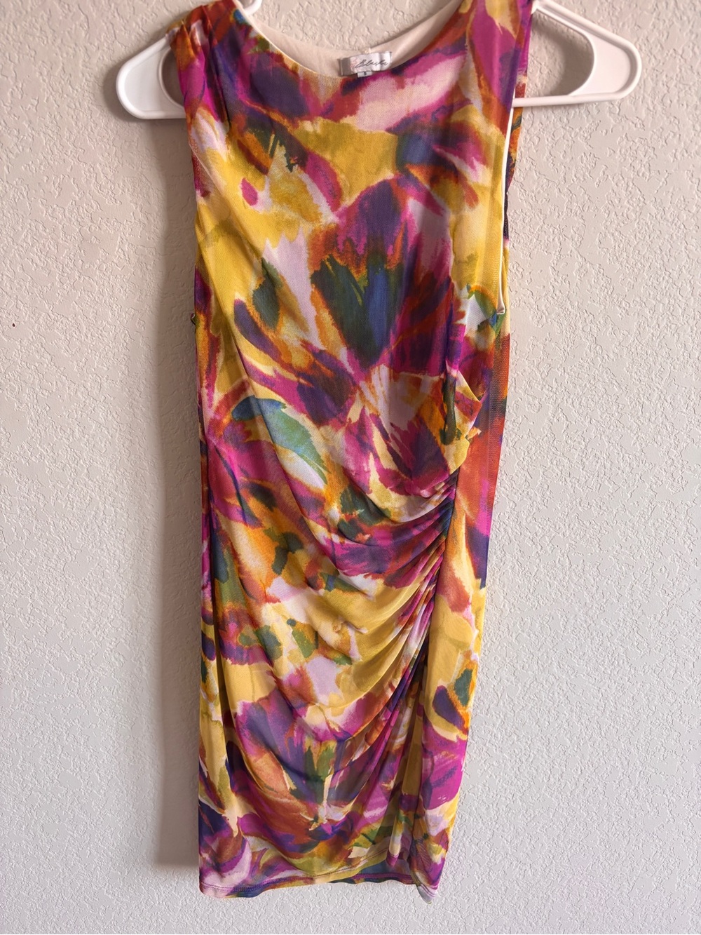 NWOT Blashe Vibrant Multicolor Sleeveless Sheath Dress